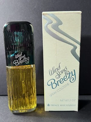 全新 复古 Wind Song BREEZY 喷雾古龙水,Prince Matchabelli Crown 2 液量盎司,全新无标签 — 第 1/3 张图片