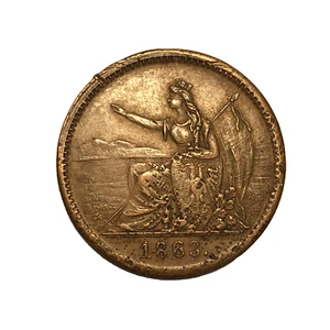 1863 Civil War Store Card Token Christoph Karl NY German Eagle On Shield - Picture 1 of 2