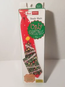 Noel Holiday Collection Ready-Made Ugly Christmas Tie Red Brand New - Picture 1 of 4