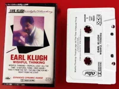 🔥 EARL KLUGHWISHFUL THINKING (Cassette Tape, 1984 Capitol Records)  CLEAN! - Image 1 of 4
