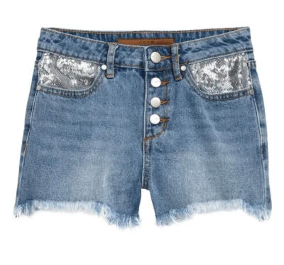 Pantalones Cortos Joe’s Jeans Nuevos con Etiquetas The Kinsley Girls Demin Deshilachado Brillo Corte 14 Foto 1 de 4