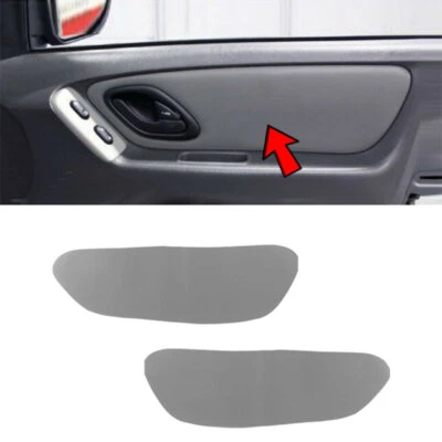 For 2001-2007 Ford Escape 2Pcs Front Door Panel Gray Leather Cover Replacement — 第 1/4 张图片