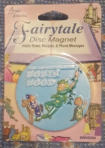 Acme International Fairytale ADVENTURES OF ROBIN HOOD Ceramic Disc Magnet Story - Picture 1 of 3