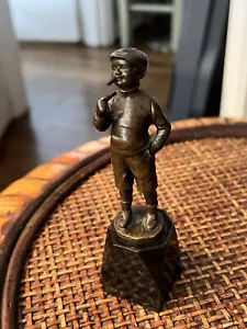 Bronzeskulptur "Der Anfänger" im Stil von Julius Paul Schmidt Fällung - Bild 1 von 9