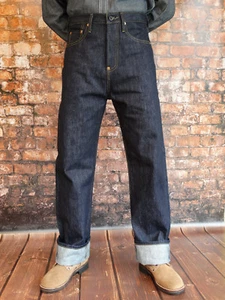 Quartermaster Denim Jeans 30er Style No-Chinch Rockabilly US Army Navy Trousers - Picture 1 of 5