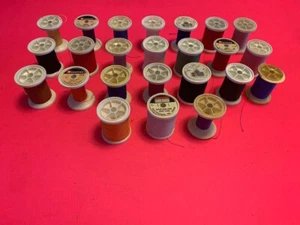 GUDEBROD FISHING ROD WRAPPING THREAD GIGANTIC LOT OF 24 450 YARD SPOOLS W@W@W@W  - Picture 1 of 7