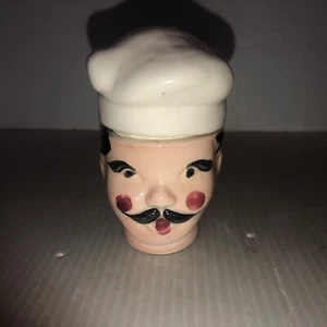 Salero y pimentero apilable vintage de chef italiano de 2 piezas - Japón - Imagen 1 de 5