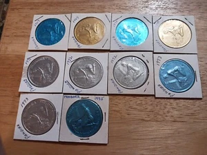 Rare Doubloons Lot of 10 Krewe of Pandora New Orleans Mardi Gras 1969-1975 - Picture 1 of 17
