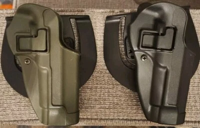 2 Blackhawk Close Quarters Conceal CQC Holsters RH, Black & Green 2100270 Glock  - Image 1 of 4
