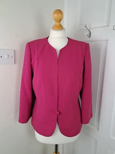 JACQUES VERT Pink 1 Button Occasion Jacket Size 12 Formal - Picture 1 of 6