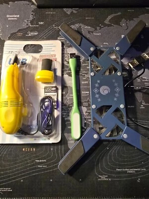 Accessori per notebook: aspirapolvere, base di raffreddamento e luce LED - Immagine 1 di 4