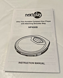 NextPlay Portable CD Player Disc-man NP400B * Instruction Manual ONLY *