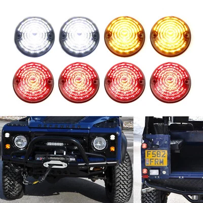Kit de conjunto de luces de freno de conducción de señal LED completa de 8 piezas para Land Rover Defender 2 3 Foto 1 de 4