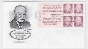 TurtlesTradingPost- Dwight D Eisenhower 1972 FDC #1395c Booklet Artmaster Cachet - Picture 1 of 1