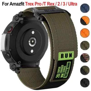 Nylon Strap for Amazfit T-Rex 2 3 Ultra Watch Band Trex Pro T Rex Sport Bracelet - Picture 1 of 29