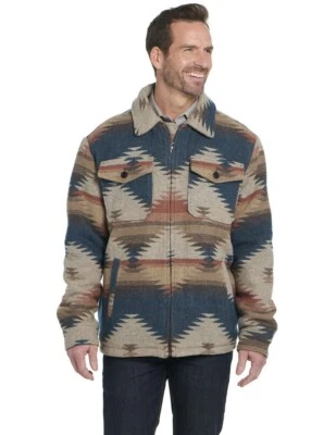 Chaqueta occidental Cripple Creek para hombre camisa manta navajo verde azulado CR45149 Foto 1 de 2