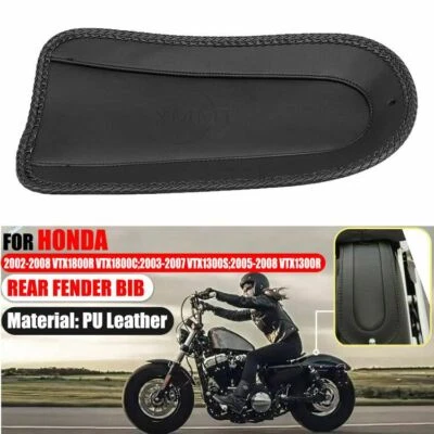 Rear Fender Bib Leather Solo Seat For Honda VTX1800C/C1 VTX1800R/0R1 VTX1300S/R Foto 1 de 4