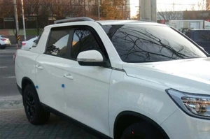 Smoke Weather shields Wind Deflectors 4p for 2019 2020 Ssangyong Musso XLV - Picture 1 of 12