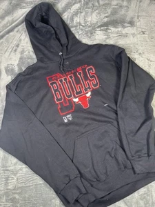 Vintage Chicago Bulls Tultex Sweatshirt Hoodie Size Large 90s NBA Basketball NEW - Picture 1 of 6