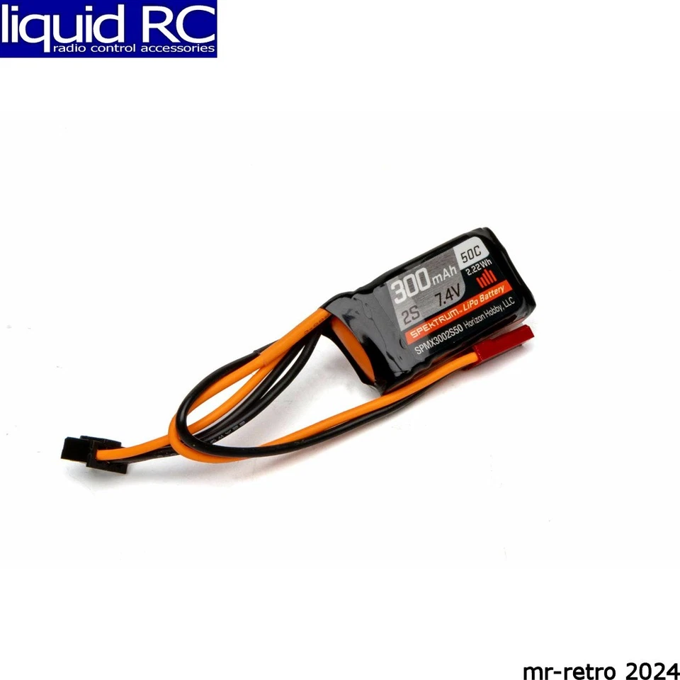 Spektrum X3002S50 300mAh 2S 7.4V 50C LiPo JST-RCY Connector - Image 1 of 1