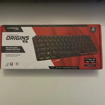 HyperX Alloy Origins 60 Mechanical Gaming Keyboard – Red Switch – UK Layout - Image 1 of 2