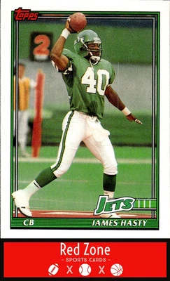 1991 Topps - #480 James Hasty NM Set Break. - Image 1 of 2