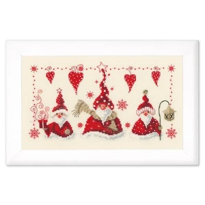 Gezählte Kreuzstich-Sets Zum Selbermachen Wandkunst Fröhliche Wichtel Stickpackung Weihnachten... - Bild 1 von 6