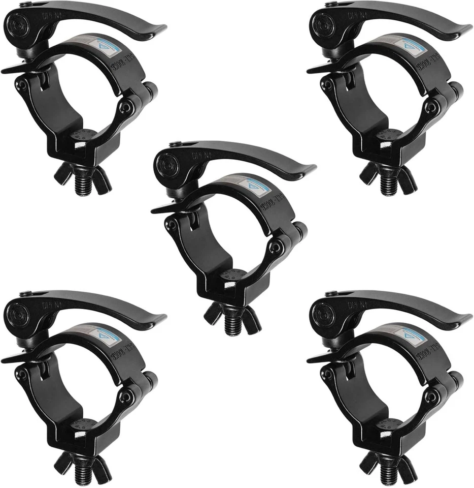 5 Pack 2 Inch DJ Stage Lighting Clamps Truss Clamp Heavy Duty 220 Lbs for Mov...
