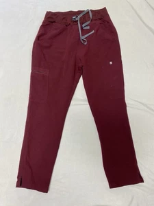 Figs Kade Cargo Scrub Pants Medium Burgundy Wine Technical Collection (o) - Picture 1 of 11