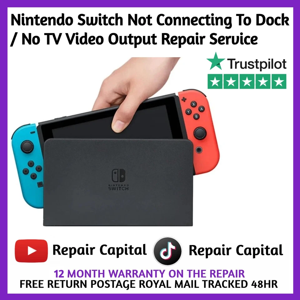 Nintendo Switch Not Connecting To Dock / No TV Video Output Repair Service UK - Image 1 of 1