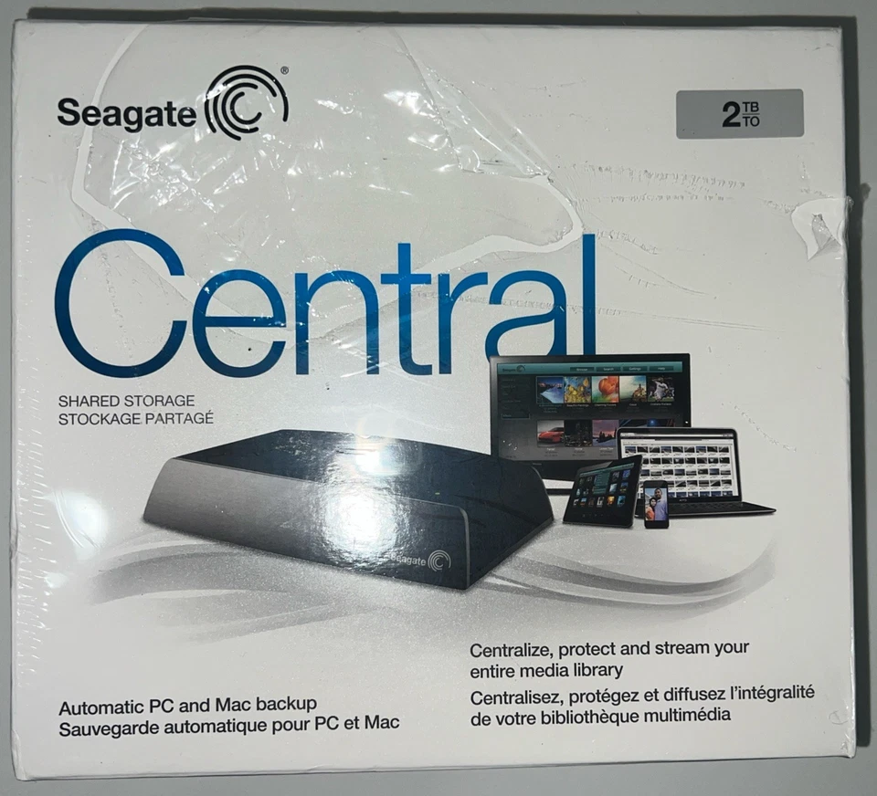 Seagate Central Shared Network  Storage NAS 2TB SNR01C New In Factory Sealed Box - Image 1 of 4