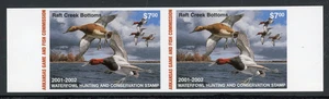 ARKANSAS 2001-02 WATERFOWL HUNTING & CONSERVATION STAMP IMPERF MINT PAIR ! B97 - Picture 1 of 2