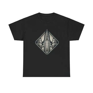 Camiseta Unisex Adulto Chrysler Edificio Art Deco Vibraciones Ciudad de Nueva York Rascacielos  - Imagen 1 de 25