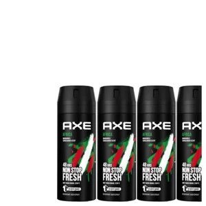 4x150ml Axe Africa 48H Non Stop Fresh Deodorant Body Spray - Bild 1 von 3
