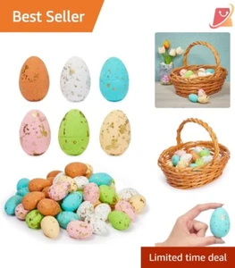 50-Pack Foam Easter Eggs Multicolor Craft Supplies Party Decor DIY Projects - Picture 1 of 8