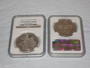 2010 P BOY SCOUTS Commemorative Silver Dollar PF69 NGC Ultra Cameo Label - Picture 1 of 2