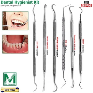 German Dental Set Kit Scaler Picks Deep Cleaning Professional Oral Hygiene Tools - Picture 1 of 6