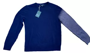 Suéter para mujer Quince talla mediana mongol cachemir cuello redondo azul marino verdadero - Imagen 1 de 5