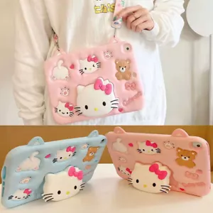 Shockproof Kitty Silicone Case For iPad 7/8/9/10th Gen 10.2 10.9 Air With Straps - Picture 1 of 16