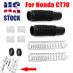 For Honda CT70 Trail 73-79 Front Fork Shock Cover Rebuild Kit Oil Seals & Spring - Picture 1 of 10