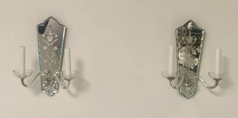 Venetian Etched Crystal Wall Sconces Cover