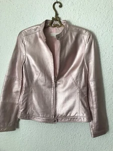 ESCADA ♥️Lammnappa Lederjacke ♥️Rosa Metallic- Gr: 36 ♥️ - Bild 1 von 13