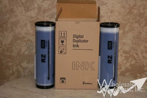 2 RZ Blue Inks Compatible With Riso S-4257 S-7196 For Risograph RZ EZ MZ - Picture 1 of 5