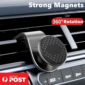360 Rotation Magnetic Car Mount Air Vent Clip Phone Holder For iPhone Samsung - Picture 1 of 6