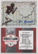 2019 Leaf Perfect Game National Showcase Metal Silver Wave /12 Ed Howard Auto