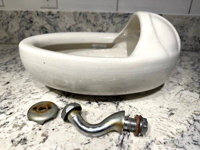 HAWS Vintage Water Fountain Drinking White Porcelain MCM Salvage w/ Bubbler - Image 1 of 4