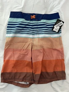 *NWT* Art Class navy/blue/white/red,orange swim trunks boy's size L 14 - Picture 1 of 4