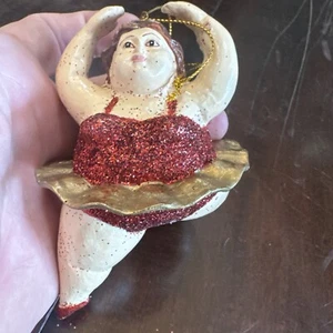 Vintage Katherines Sammlung dicke mollige Dame im Tutu Ballerina Tänzerin Ornament - Bild 1 von 3