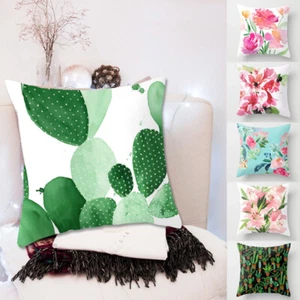 Cactus Plants 45*45cm Cushions Pillowcase Polyester Cushion Cover Throw Pillow  - Picture 1 of 35