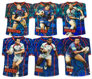 2009 SELECT NRL CLASSIC CARD FOIL JERSEY DIE CUT FULL TEAM SET (6)-KNIGHTS